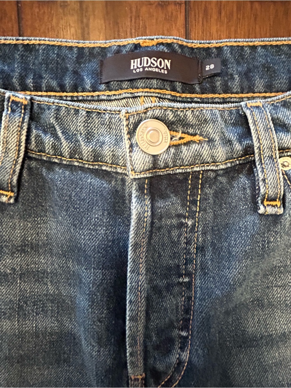 Hudson Lori Short size 28 Distressed Blue Denim Cutoff Shorts - Picture 2 of 7